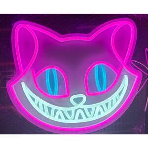 Cheshire Cat Neon LED Sign Alice Smiling Cat Neon New (02)